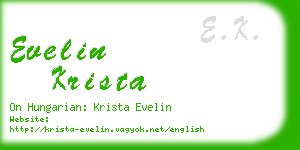 evelin krista business card